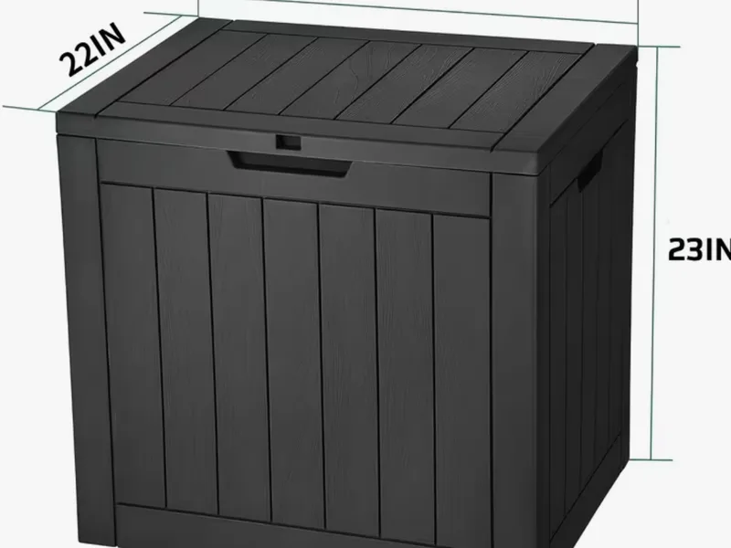 Dark 36 gallon deck box.